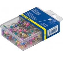 Шпильки канцелярські BuroMax 34 мм кольрова кулька 200 штук Арт. ВМ.5250 