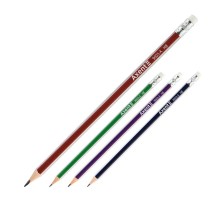 Олівець чорнографітний НВ з гумкою тригранний Axent 9003/12-А