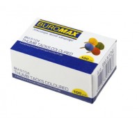 Кнопка канцелярська 100 шт кольорова BUROMAX BM.5104