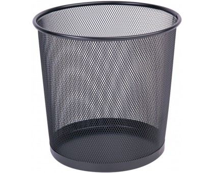 Кошик ддля папера металевий круглий 12л, чорний, Q-CONNECT KF00873
