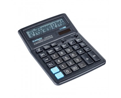 Калькулятор DONAU TECH, CI-SDC664S, 16-розрядний чорний, K-DT4161-01