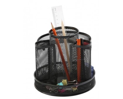 Органайзер для столу Q-CONNECT Office Set, металевий, поворотний, чорн KF17294