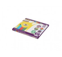 Пластилін 10 кольорів, 200 г, ZB.6223   