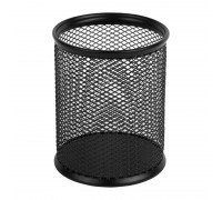 Підставка для ручок кругла металева сітка 80х80х100мм Axent 2110-01-A чорна