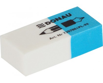 Гумка синьо-біла 41x18x11 мм, DONAU, 7307001PL-99