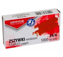 Скоба N24/6 1000шт. OFFICE PRODUCTS мідні 18072419-16