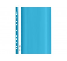 Швидкозшивач А4 з перфорацією пластиковий Economix з прозорим верхом E31510-11 блакитний