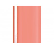 Швидкозшивач А4 без перфорації пластиковий Economix з прозорим верхом E38503-03 червоний