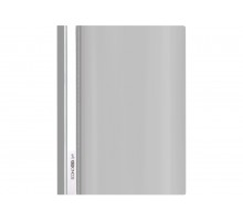 Швидкозшивач А4 без перфорації пластиковий  Economix з прозорим верхом E38503-10 сірий