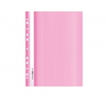 Швидкозшивач А4 з перфорацією пластиковий Economix з прозорим верхом E38504-09 рожевий