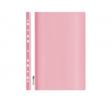 Швидкозшивач А4 з перфорацією пластиковий Economixз прозорим верхом E31510-89 пастельний рожевий