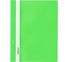 Швидкозшивач А4 пластиковий з прозорим верхом з перфорацією NORMA 5262 зелений 03040364