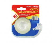 Стрічка клейка 18х36 прозора канцелярська (у диспенсорі) 40мкм арт. KL1610 KLERK