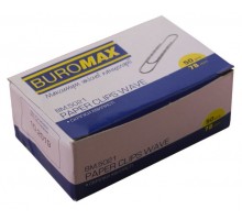 Скріпки 78мм 50шт рифлені BUROMAX BM.5021