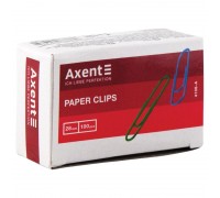 Скріпки кольорові 28мм 100шт. Axent 4106-А