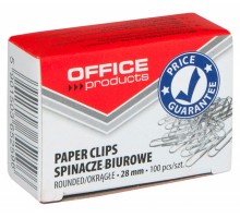 Скріпки 28мм 100шт круглі OFFICE PRODUCTS 18082815-19
