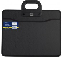 Портфель пластиковий 2 відділення В4 BUROMAX BM.3733-01 чорний