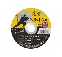 Диск відрізний по металу/нержав. сталі NINJA ТМ VIROK : d= 230 х 22.23 мм, t= 2,0 мм 65V230