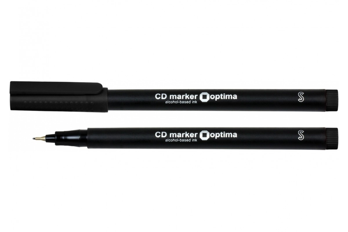 Маркер для CD та DVD OPTIMA 0,4 мм, чорний O16108-01