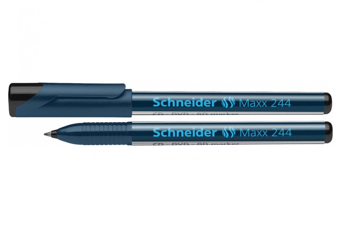 Маркер перманентний для CD/DVD Schneider MAXX 244 чорний S124401