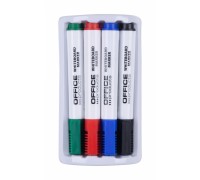 Набір з 4 маркерів OFFICE PRODUCTS з магнітною гумкою, для дошок, асорті 17073414-99