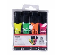 Набір маркерів текст. з гум. покриттям 2-5 мм, 4 шт OFFICE PRODUCTS 17055614-99