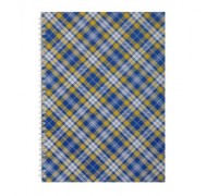 Блокнот А4  48 арк на бічній спіралі  картонна обкладинка клітинка Shotlandka BUROMAX BM.2590-02