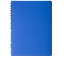 Блокнот А4  80 арк на бічній спіралі пластикова обкладинка клітинка GLOSS BM.24452151-02 синій