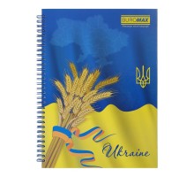 Зошит для нотаток А4, 96 арк., пружина, клітинка, тверда ламінована палітурка BM.2432