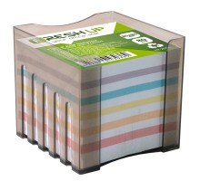 Папір для нотаток кольоровий 8,5x8,5см 800арк. в пластиковому димчастому боксі Fresh Up непроклеєний FR-2531 