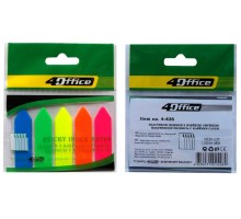 Закладки пластикові Стрілка 12х44 мм 5 кольорів  по 20 арк. 4Office 4-426