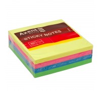 Папір для нотаток клейкий 75x75мм 250арк неоновий куб  Axent D3351