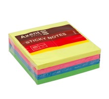 Папір для нотаток клейкий 75x75мм 250арк неоновий куб  Axent D3351