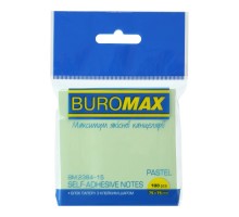 Папір д/нотат. 75х75мм 100арк. PASTEL салатовий BM.2384-15