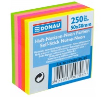 Папір для нотататок клейкий 50х50мм 250арк неонові кольори DONAU 7575001PL-99
