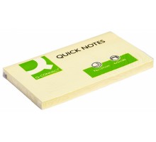 Папір самоклеючий Q-CONNECT, 127x76 мм ,100 арк, світло-жовт KF10503