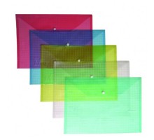 Конверт на кнопці В5 4Office 4-205 прозор.