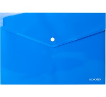 Конверт на кнопці А4 Economix E31301-02 прозорий синій