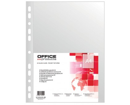 Файл А4+ 40мкн 100шт прозор. глянс. OFFICE PRODUCTS 21141215-90