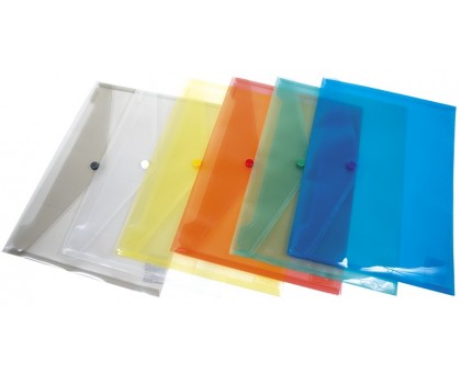 Папка-конверт А4 на кнопці DONAU 180мкм асорті 8544001PL