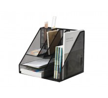 Органайзер для офісного приладдя Q-CONNECT з металевий А4 чорний KF18473