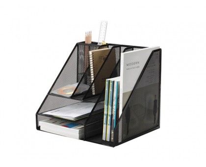 Органайзер для офісного приладдя Q-CONNECT з металевий А4 чорний KF18473