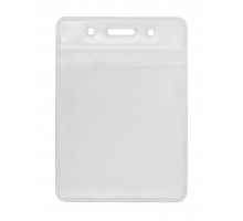 Бейдж вертикальний Optima 95х75 мм без кліпу із ZIP замком O45612