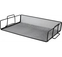 Лоток для паперів горизонтальний металева сітка BUROMAX BM.6251-01 чорний