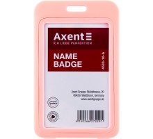 Бейдж Axent вертикальний PP 70х110 мм рожевий (4530-10-А)