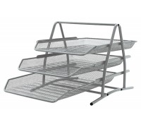 Лоток горизонтальний "3в1" Q-CONNECT KF00822 металевий срібло