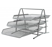 Лоток горизонтальний "3в1" Q-CONNECT KF00822 металевий срібло