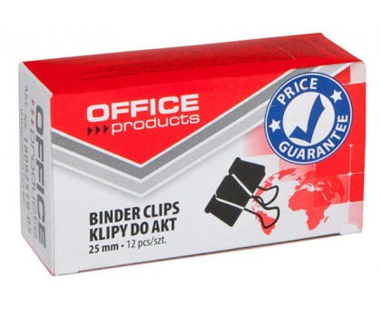 Біндер 25мм чорний 12шт. OFFICE PRODUCTS 18092519-05
