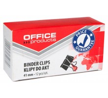 Біндер 41мм чорний 12шт. OFFICE PRODUCTS 18094119-05