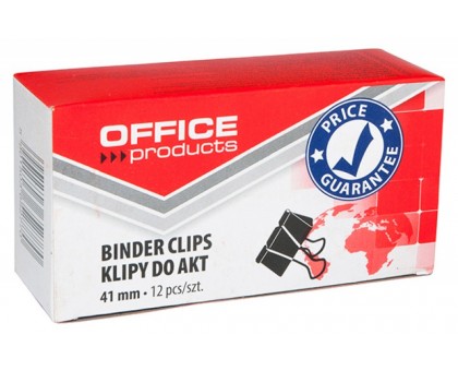 Біндер 41мм чорний 12шт. OFFICE PRODUCTS 18094119-05